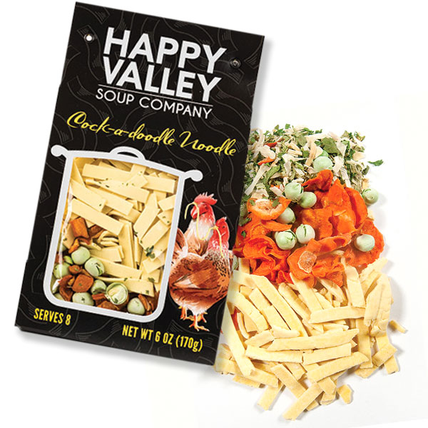 Photo of Happy Valley Soup Company Cock-a-doodle Noodle chicken soup mix.