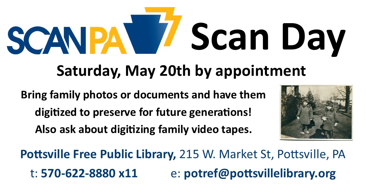 Scan Day Saturday, May 20, 2023 by appointment.