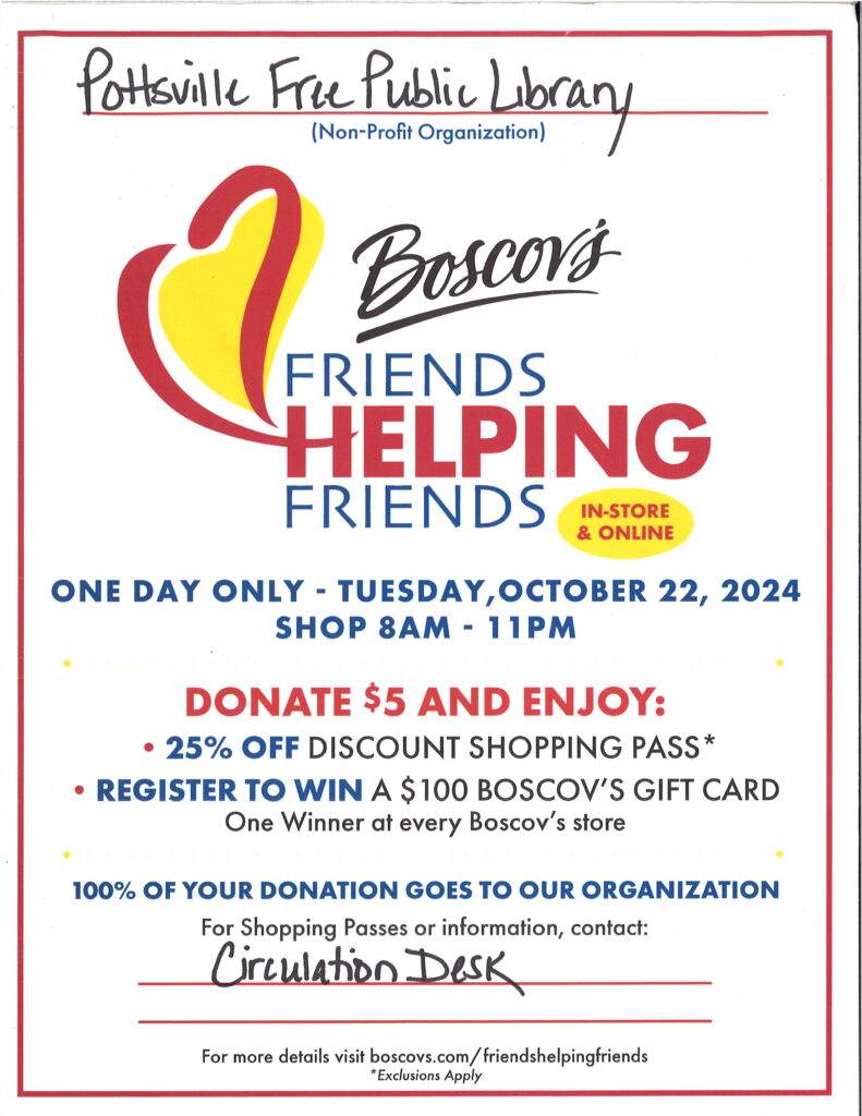 Boscov's Friends Helping Friends October 22, 2024 flyer